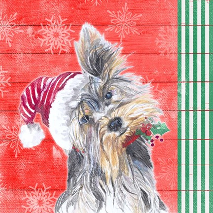 Framed Holiday Puppy III Print