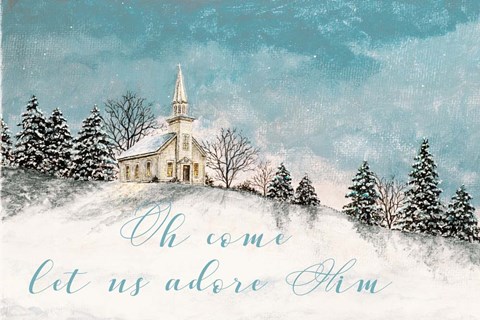 Framed Let Us Adore Him Print