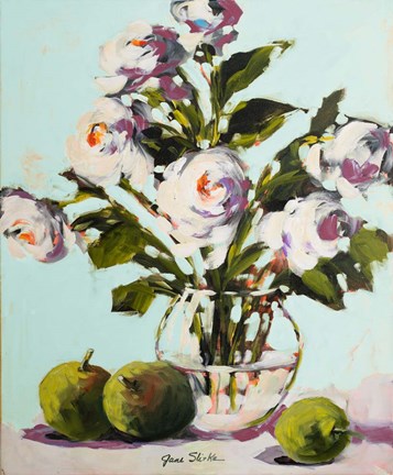 Framed White Rose Print