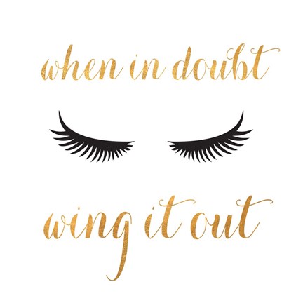 Framed Golden Glam I Print