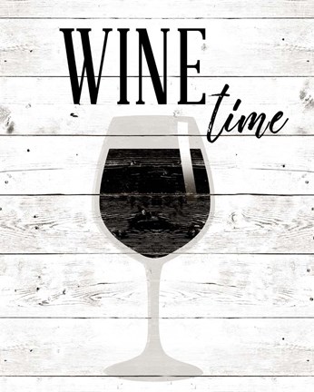 Framed Wine Time Print