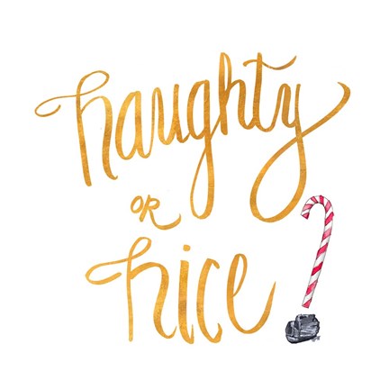 Framed Naughty or Nice Print