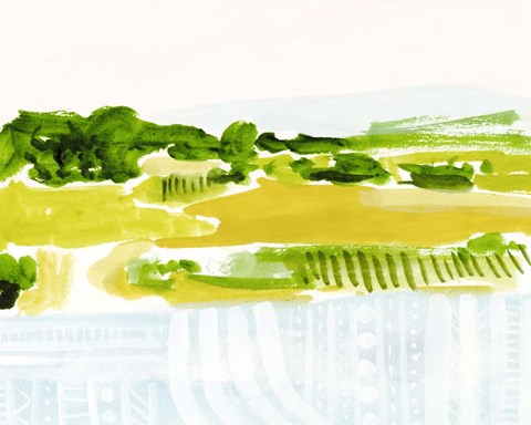 Framed Patterned Landscape II Print