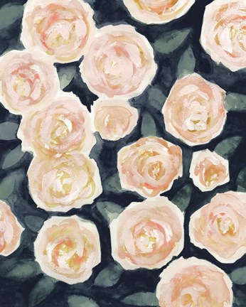 Framed Peach Petals I Print