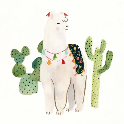 Framed Sweet Alpaca I Print