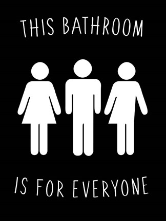 Framed Human Bathroom I Print