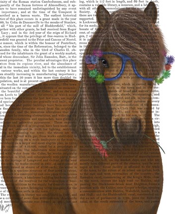 Framed Horse and Flower Glasses Print