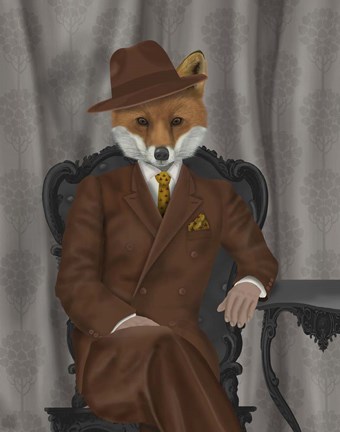 Framed Fox 1930s Gentleman Print