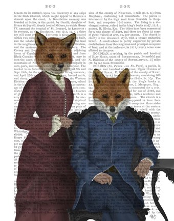 Framed Fox Couple Edwardians Print