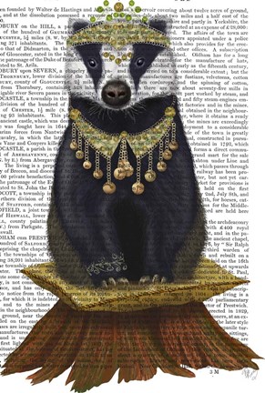 Framed Badger with Tiara, Full Print