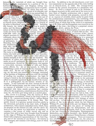 Framed Flamingo and Pearls, Full Print