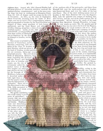Framed Pug Princess On Cushion Print