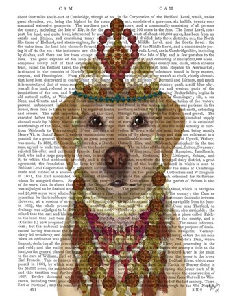 Framed Yellow Labrador and Tiara, Portrait Print
