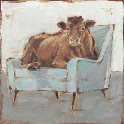 Framed Moo-ving In IV Print