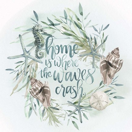 Framed Drawn to the Sea III Print