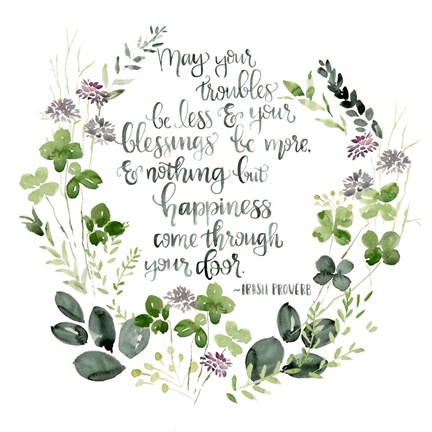 Framed Clover Saying II Print