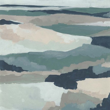 Framed Blue Vista I Print