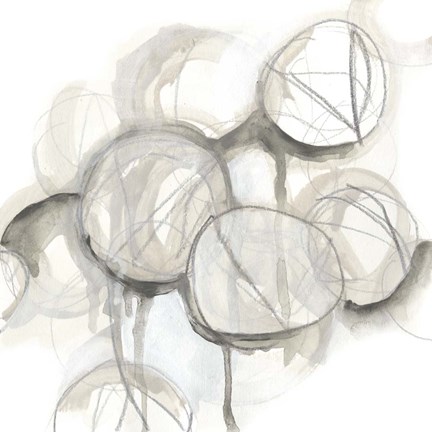 Framed Neutral Lanterns IV Print