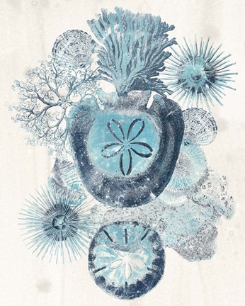 Framed Coastal Melange I Print