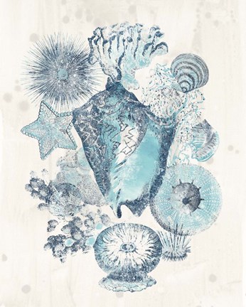 Framed Coastal Melange III Print