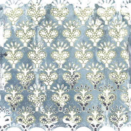 Framed Flower Stone Tile VI Print