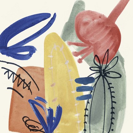 Framed Sunburst Abstract I Print