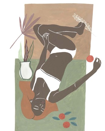 Framed Lying Woman I Print