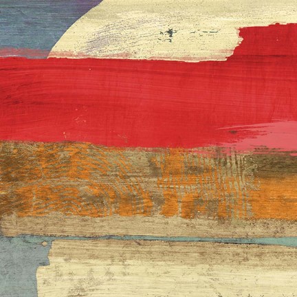 Framed Moon Rising from the Crimson Sky I Print