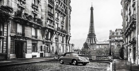 Framed Roadster in Paris Print