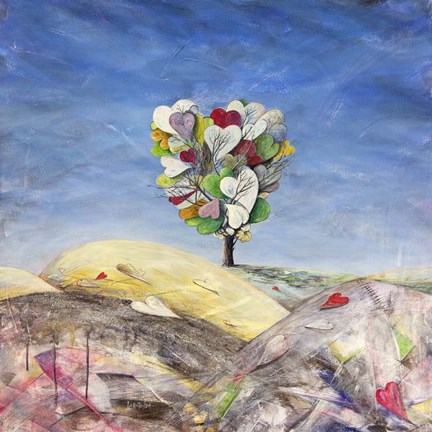 Framed Evanescenze di Cuori Print