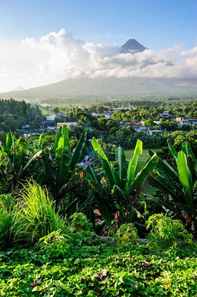 Framed View From The Daraga Church On The Mount Mayon Volcano, Philippines Print