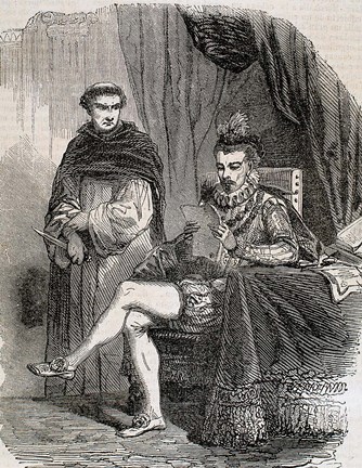 Framed HENRY III Of France (1551-1589) Showing The Monk Jacobo Clement Print