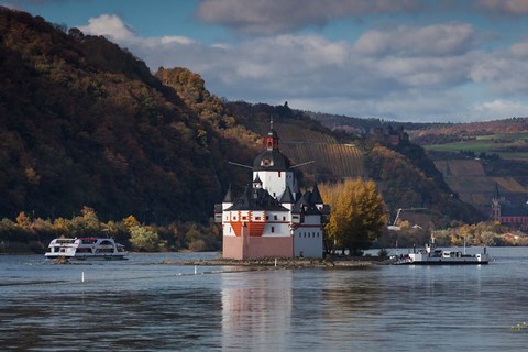 Framed Germany, Pfalzgrafenstein Castle, 14th Centurycastle On The Rhein River Print