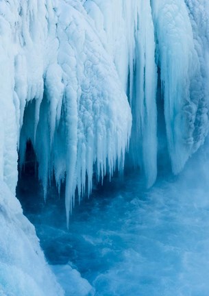 Framed Godafoss Waterfall Of Iceland During Winter Print