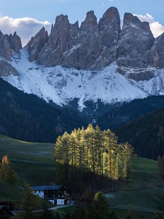 Framed Sankt Magdalena In Villnoess Valley During Autumn Print