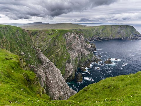 Framed Hermaness National Nature Reserve On Unst Island Shetland Islands Print