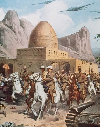 Framed Second World War Entry Of Italian Troops In Cassalla (1940) Print