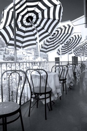 Framed Restaurant In Hillside Town Of Vernazza, Cinque Terre, Italy Print