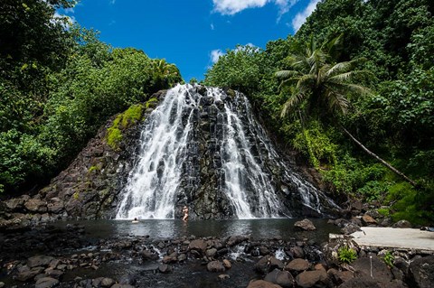 Framed Kepirohi Waterfall, Pohnpei, Micronesia Print