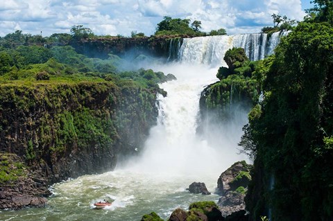 Framed Largest Waterfalls, Foz De Iguazu, Argentina Print