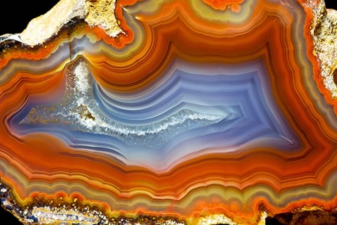 Framed Banded Agate, Quartzsite, Az 1 Print