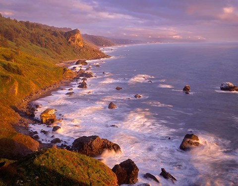 Framed View From High Bluff Overlook To Split Rock, California Print