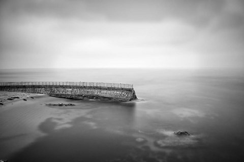 Framed California, La Jolla Children&#39;s Pool (BW) Print