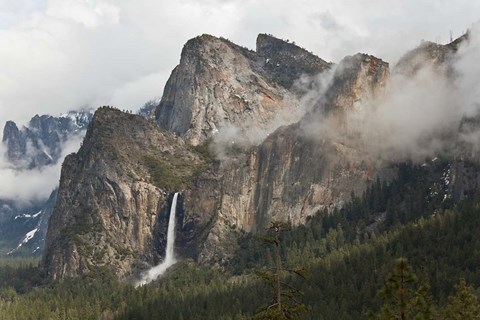 Framed California, Yosemite, Bridalveil Falls Print