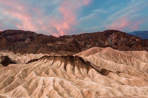 Framed Sunrise At Zabriskie Point Print