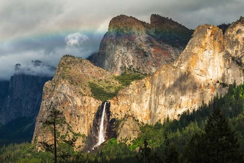 Framed Last Light On Bridalveil Fall, California Print