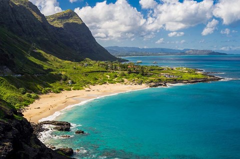 Framed Makapuu Beach, East Oahu, Hawaii Print