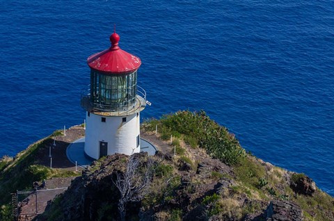 Framed Waimanalo Us Coast Guard Makapuu Point Light, Oahu, Hawaii Print