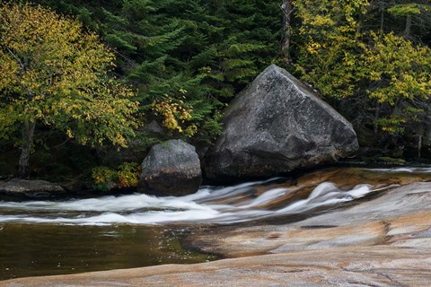 Framed Ledge Falls At Baxter State Park, Maine Print