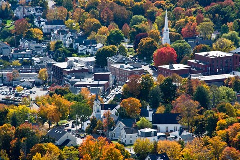 Framed Autumn In Camden Harbor, Maine Print